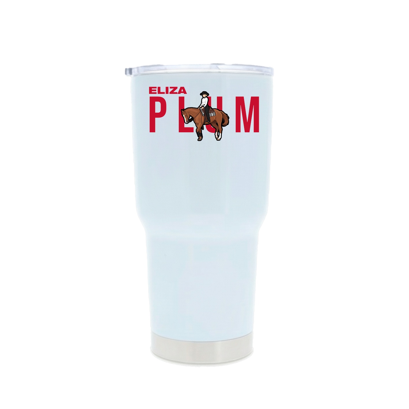 30oz Stainless Steel Tumbler — Player Name in White