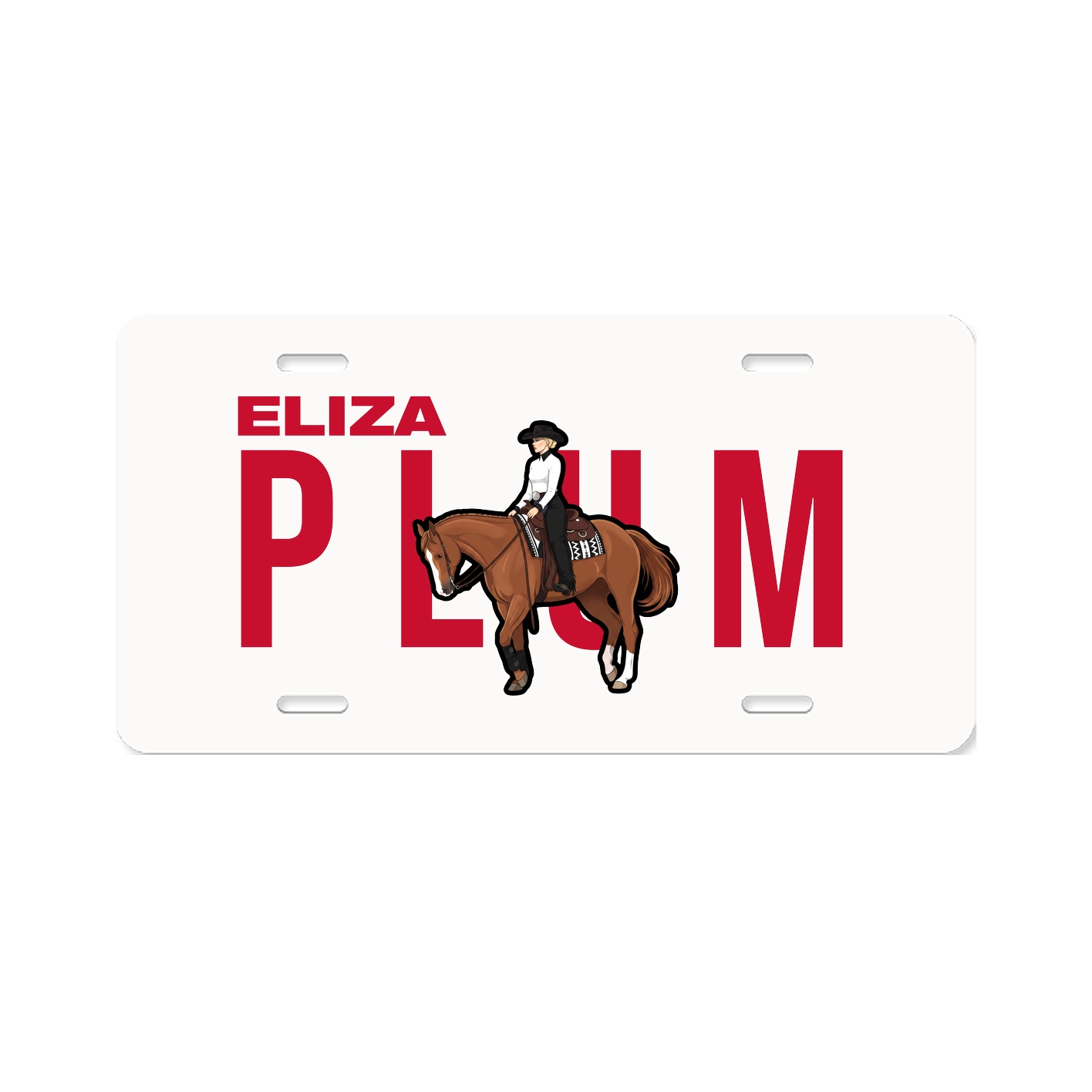 License Plate — Player Name in Classic