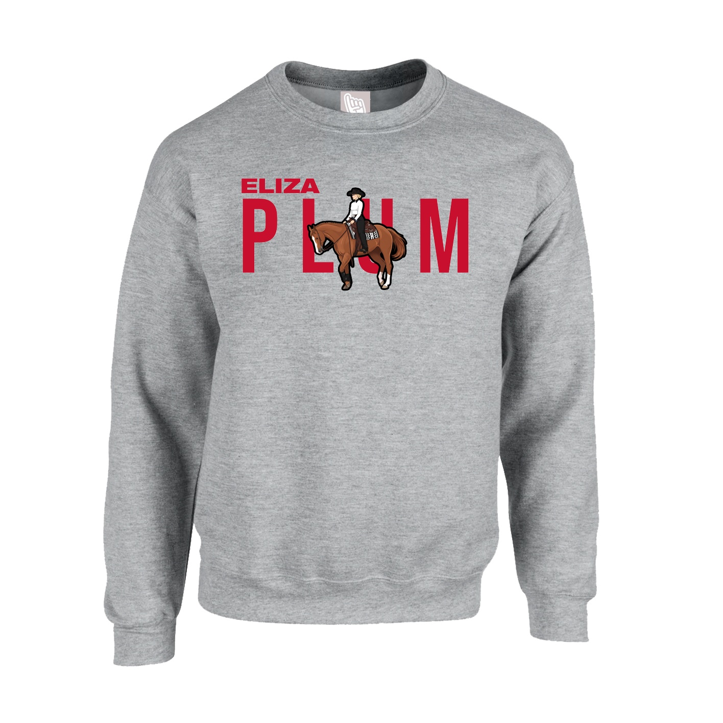 Fleece Crew — Player Name in Grey