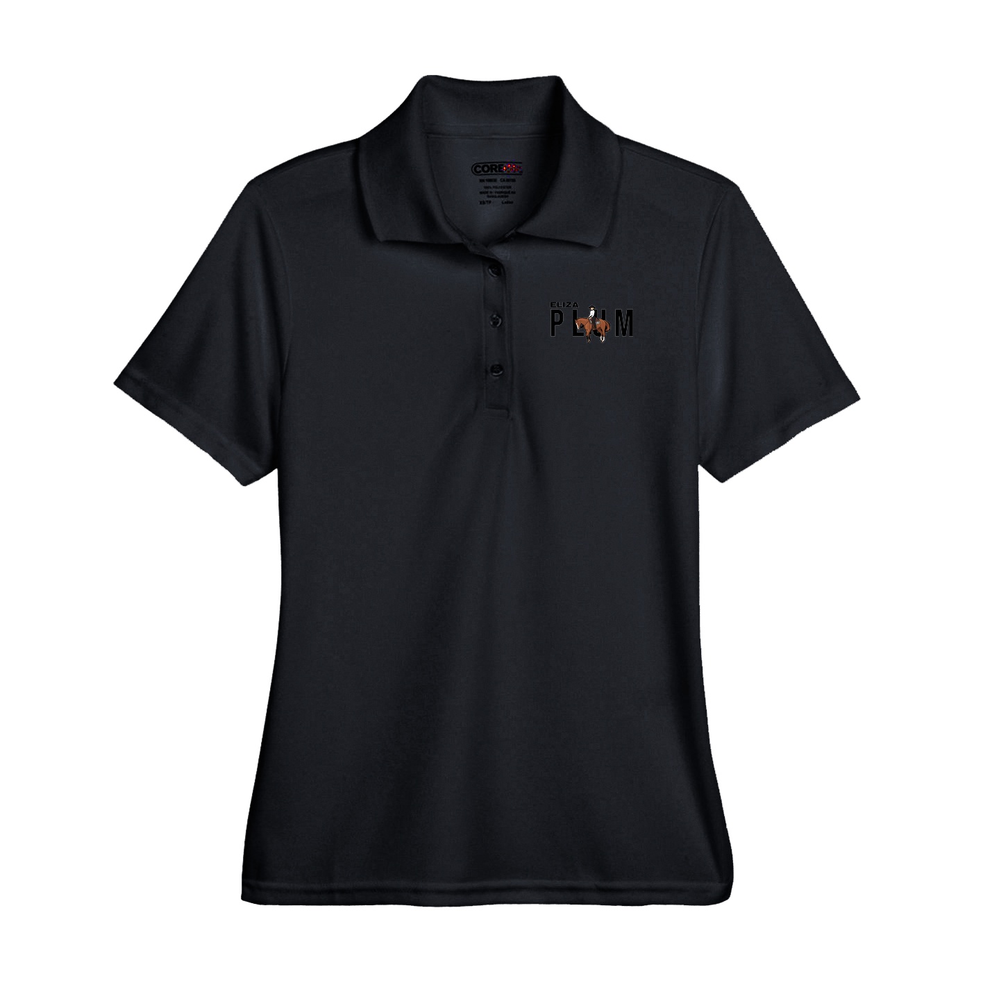 Performance Polo — Player Name in Black