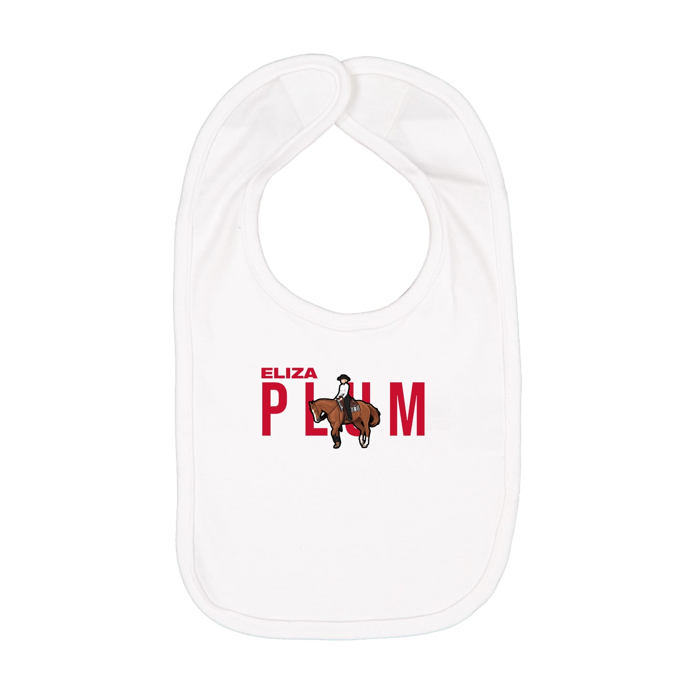 Infant Bib — Player Name in White