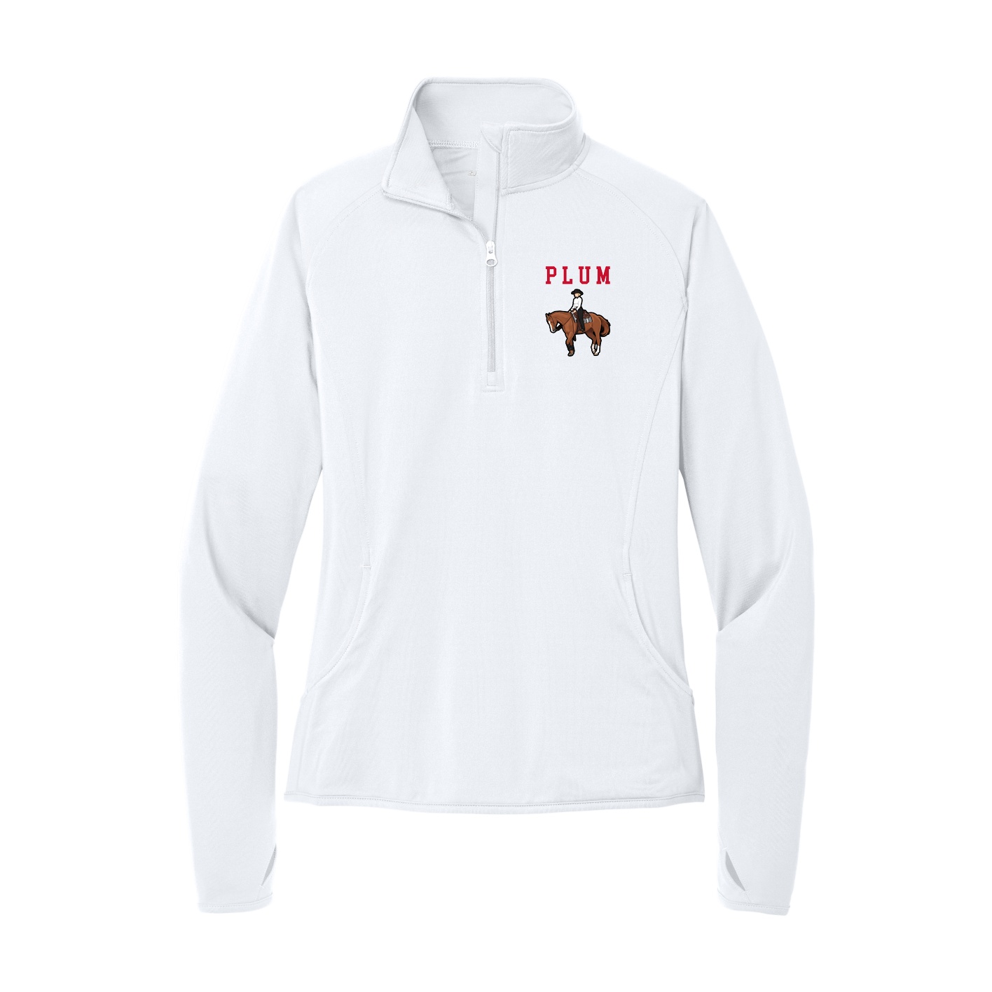 Women's Q-Zip Pullover — Shirsey in White