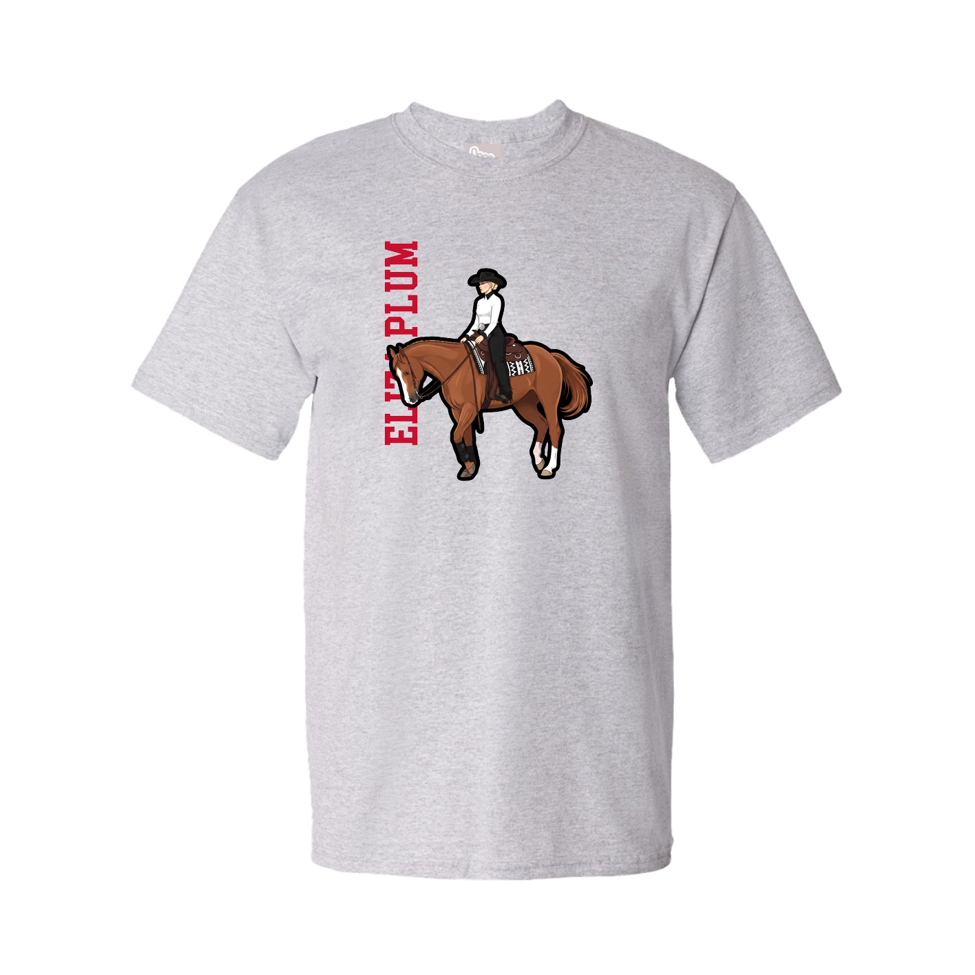 Tee — Name Vertical in Grey