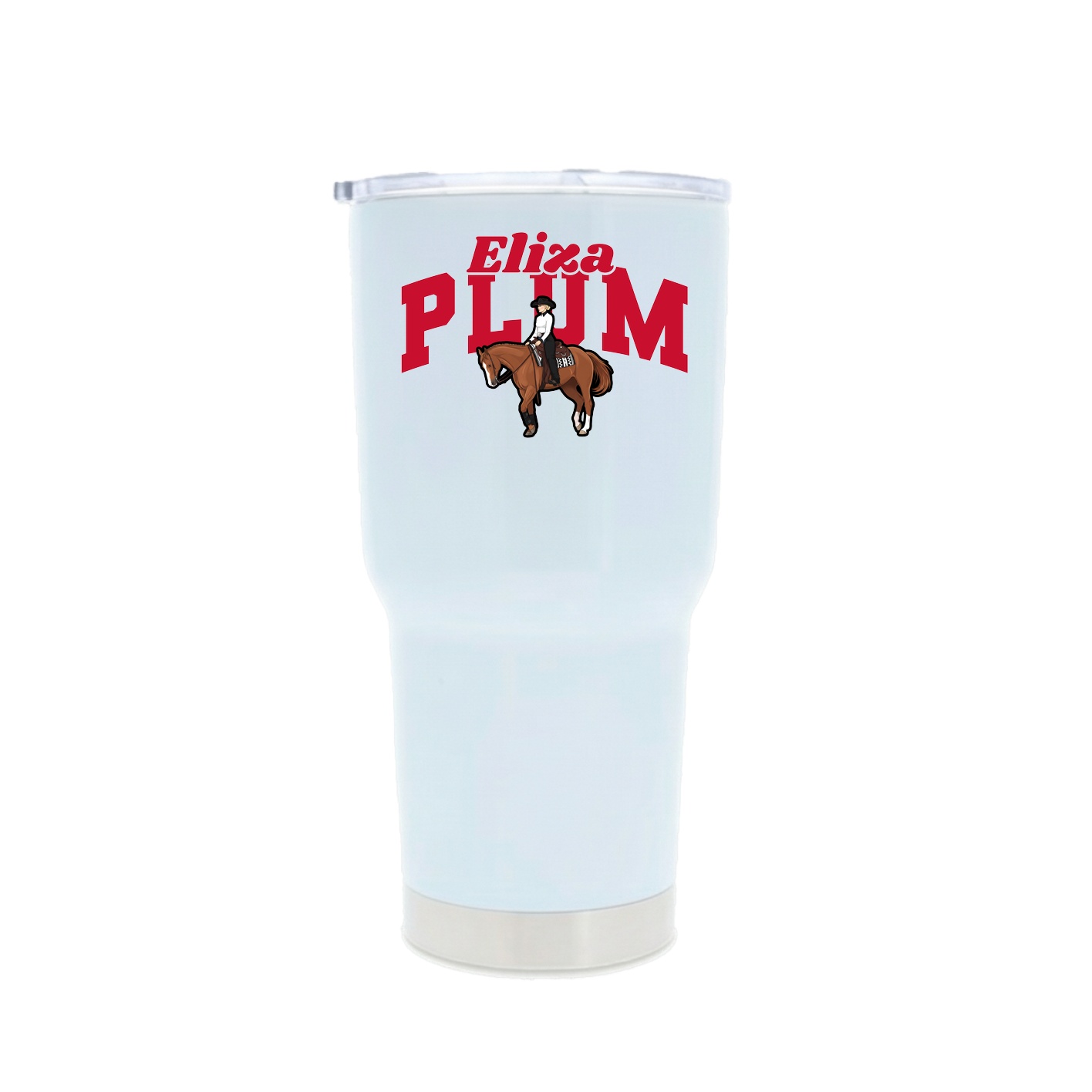 30oz Stainless Steel Tumbler — Signature Arch in White