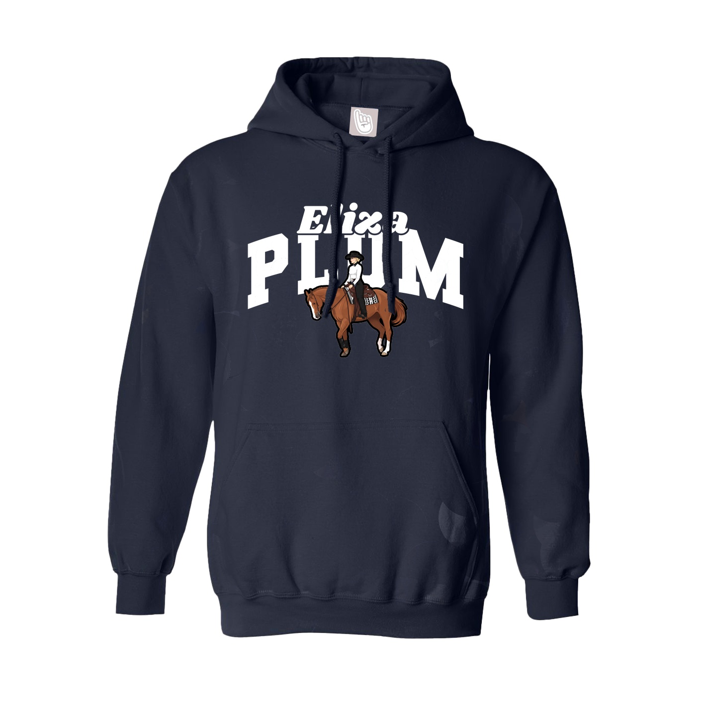 Youth Hoodie — Signature Arch in Navy