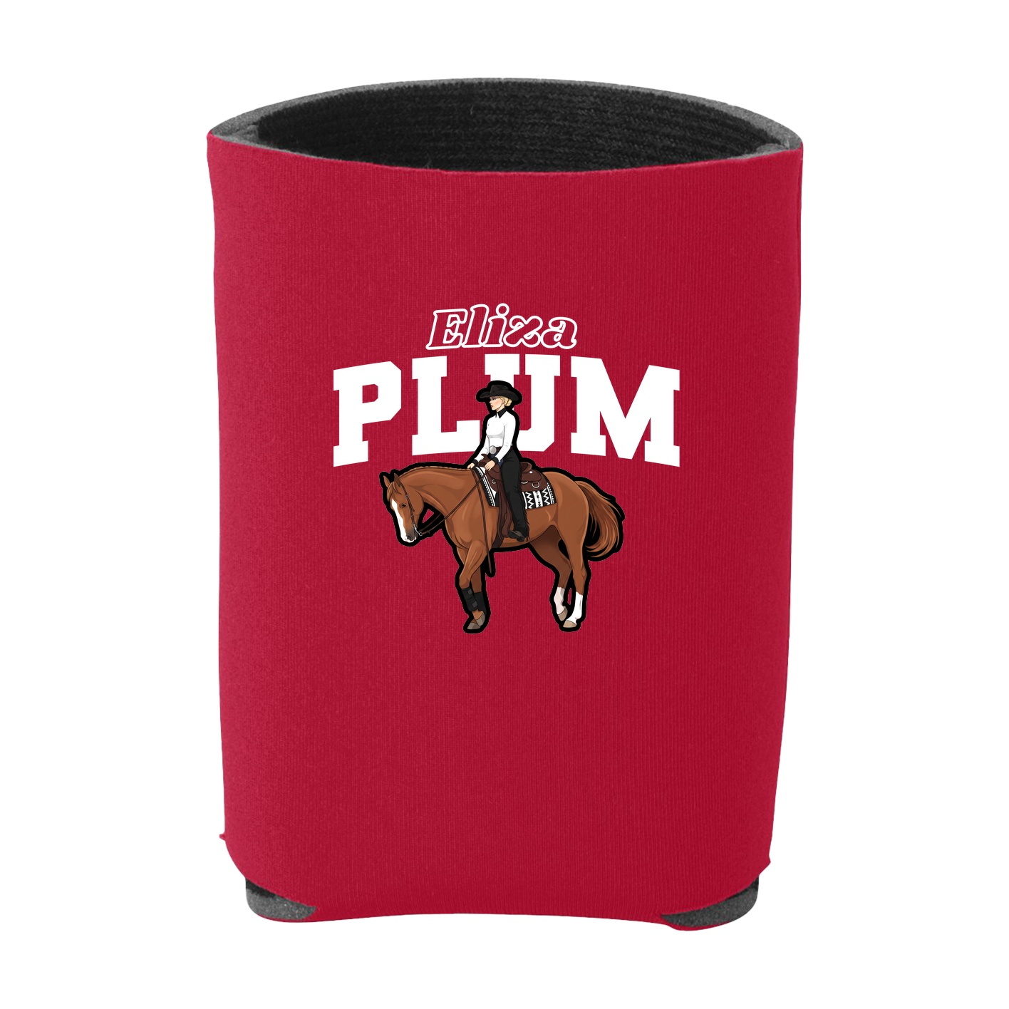 Can Holder — Name Arch in Red