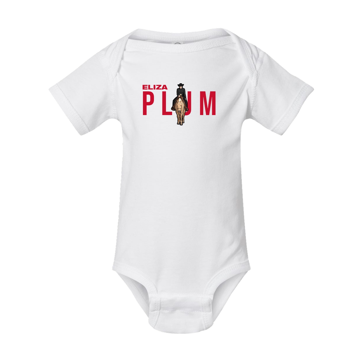 Baby Onesie — Player Name in White