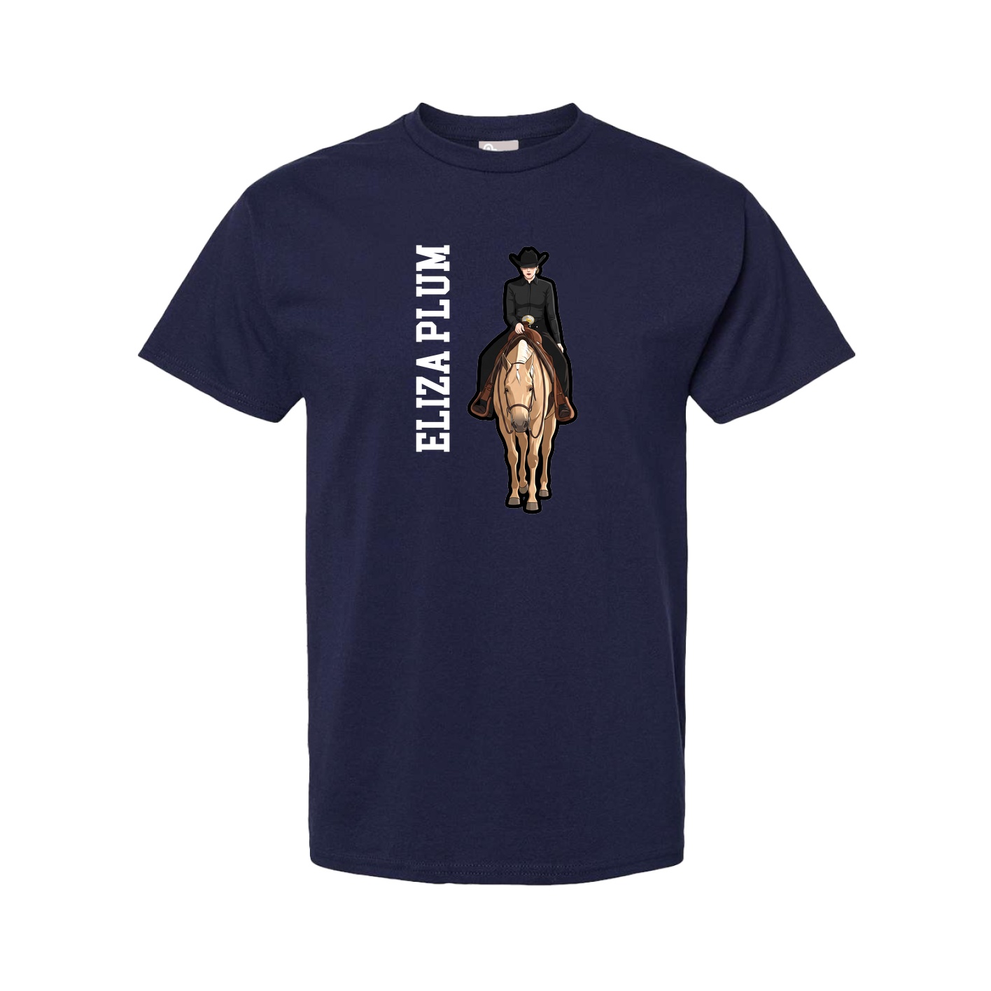 Tee — Name Vertical in Navy