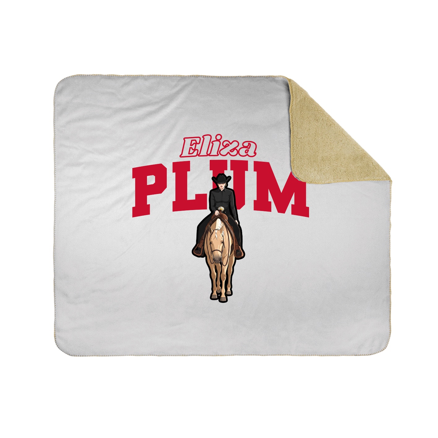 Throw Blanket — Name Arch in White