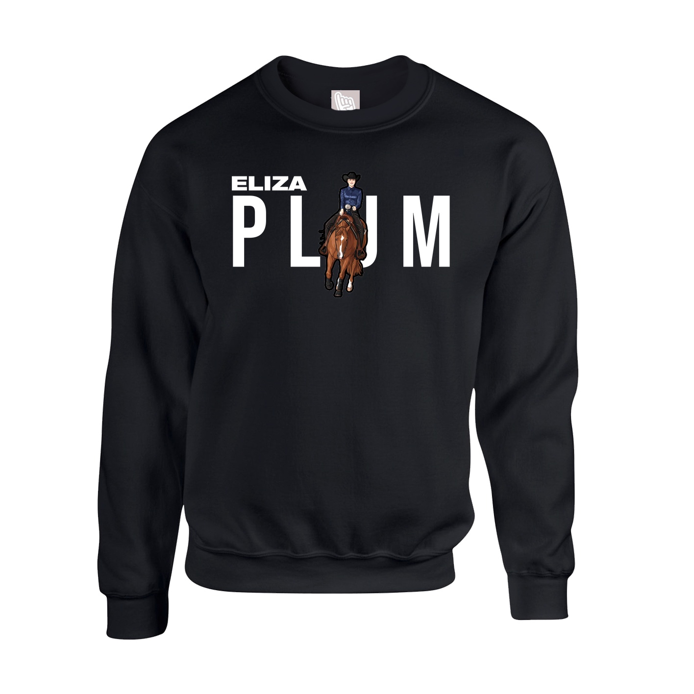 Fleece Crew — Player Name in Black