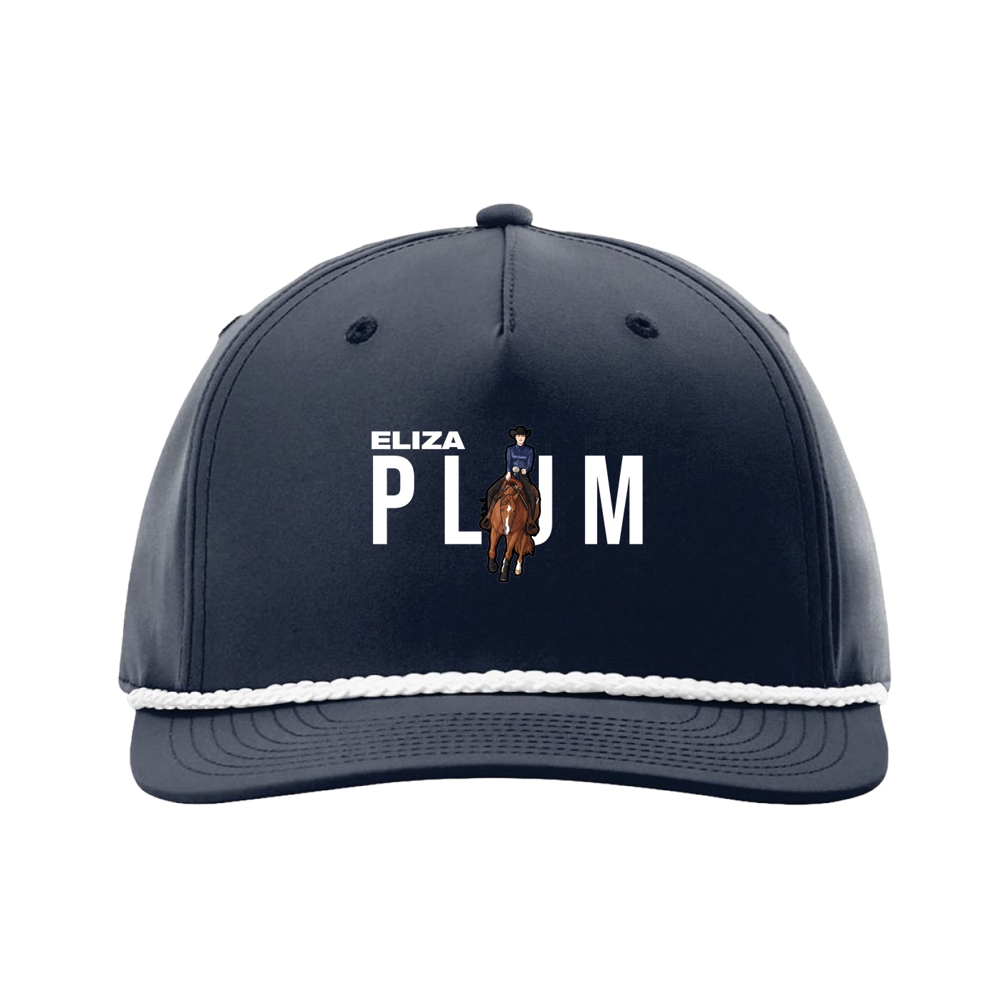 Five-Panel Classic Rope Cap — Player Name in Navy