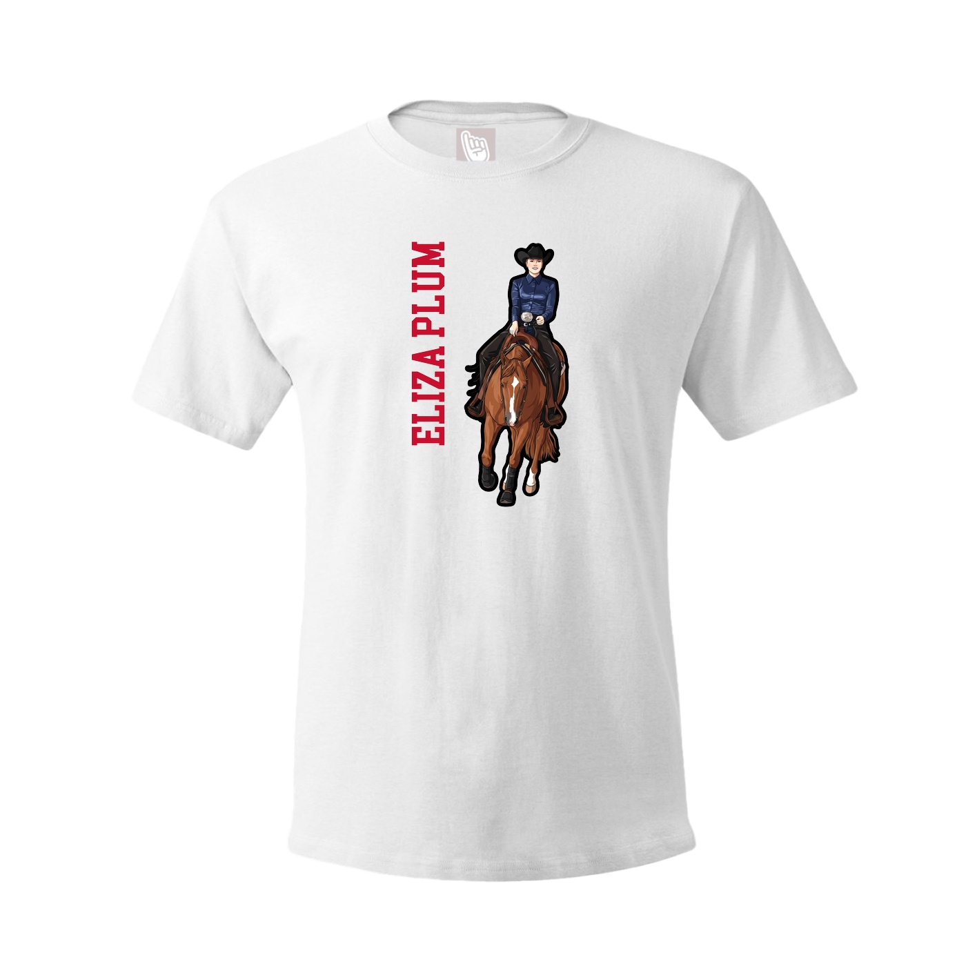 Youth Tee — Name Vertical in White