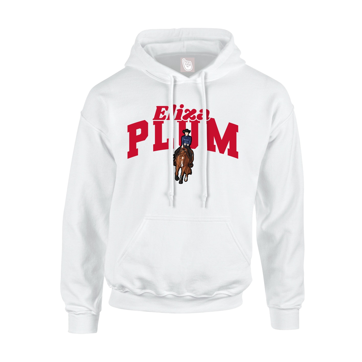 Hoodie — Signature Arch in White