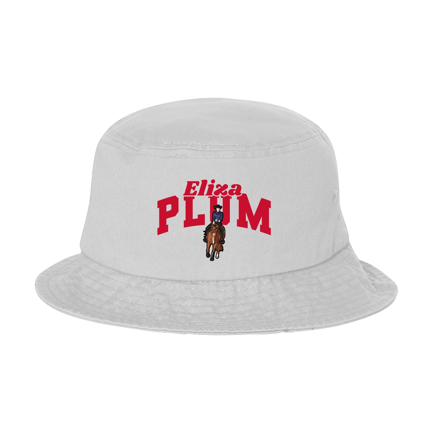 Bucket Cap — Signature Arch in White