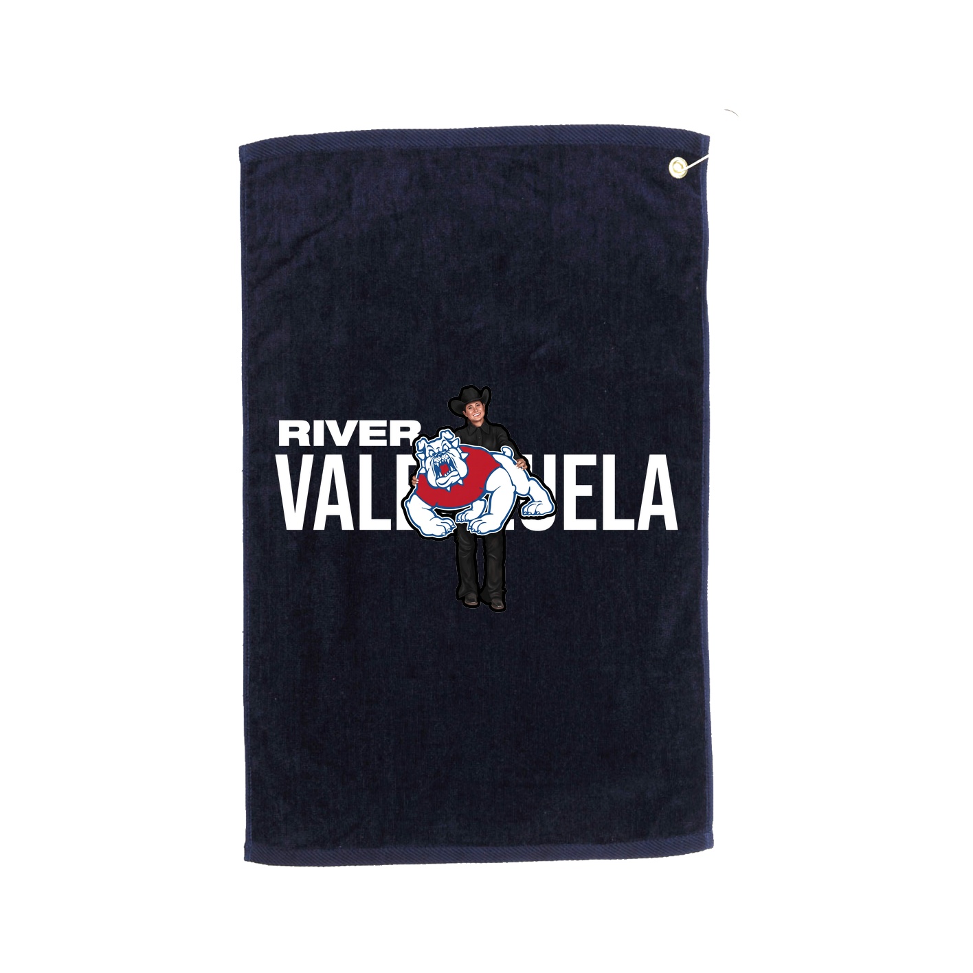 Golf Towel — Player Name in Navy