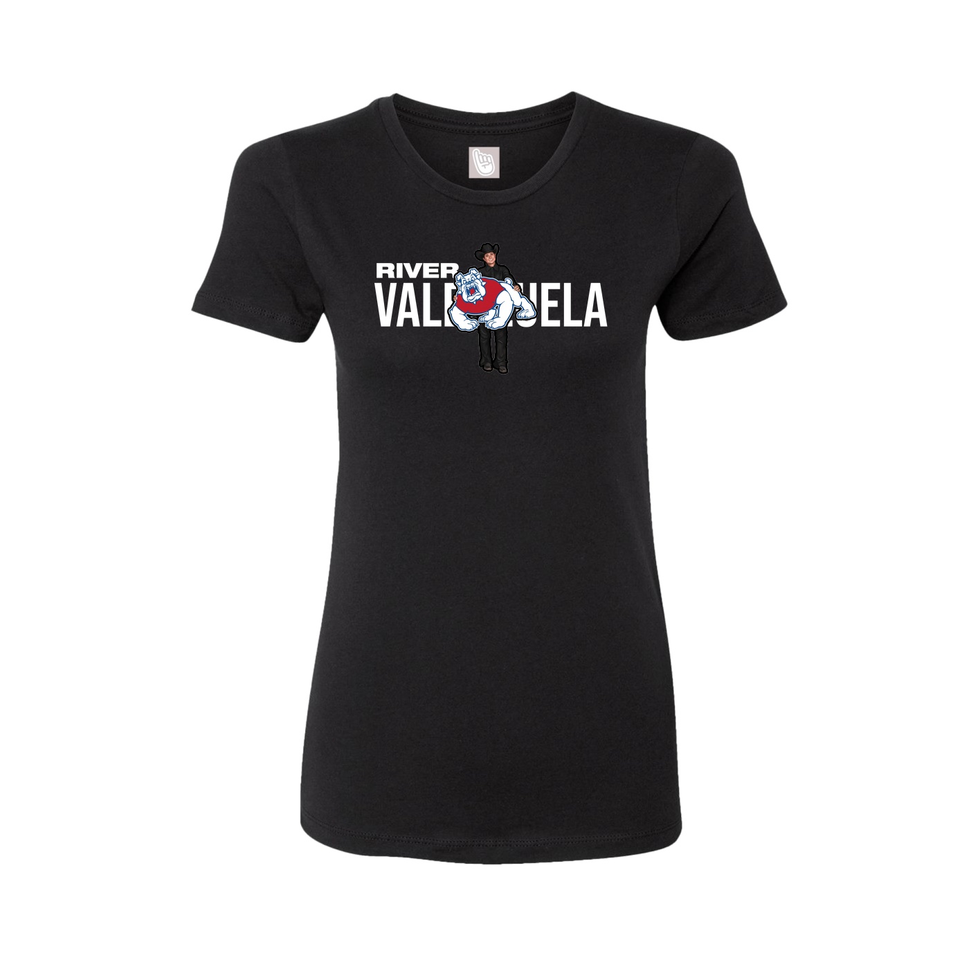 Fitted Women's Tee — Player Name in Black