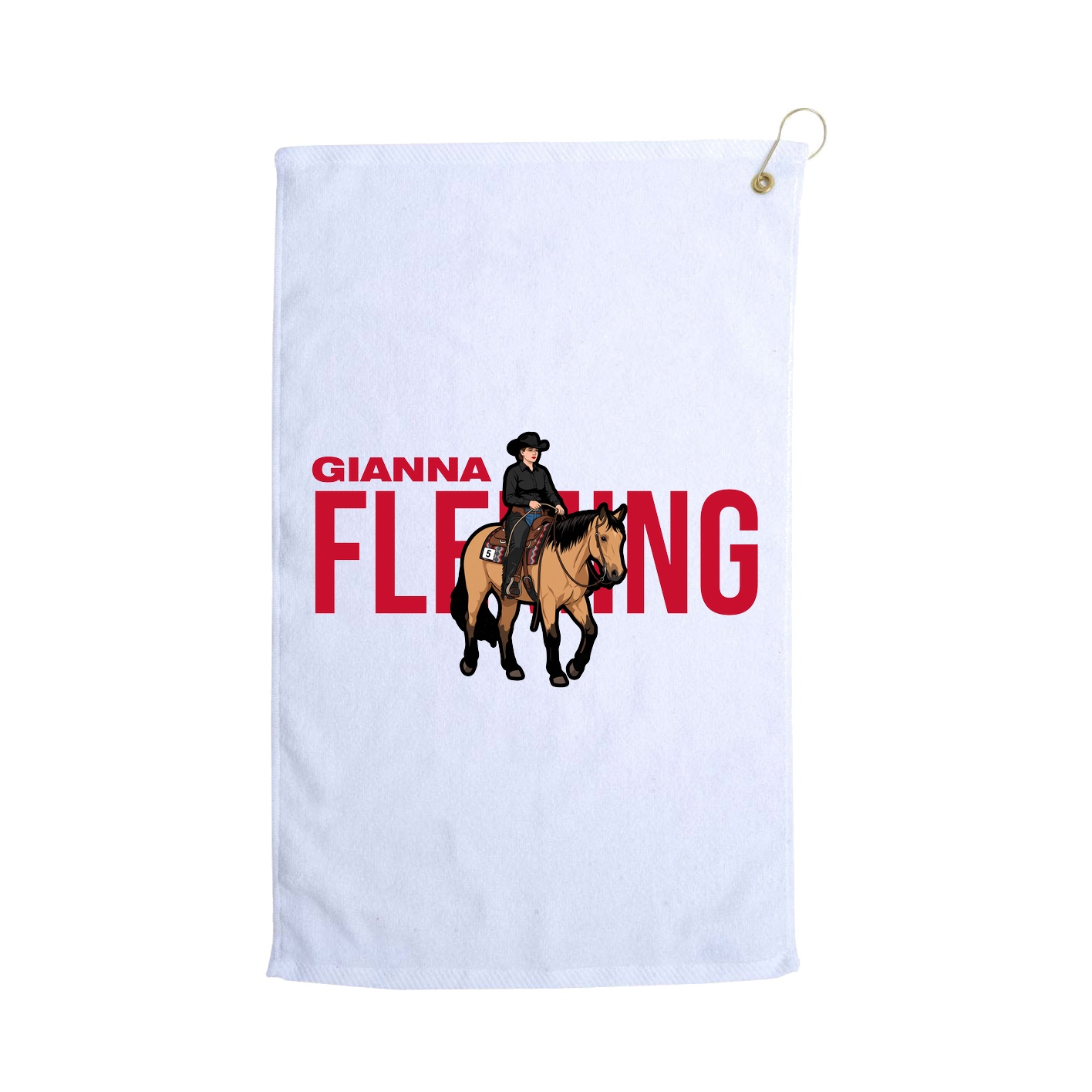 Golf Towel — Player Name in White