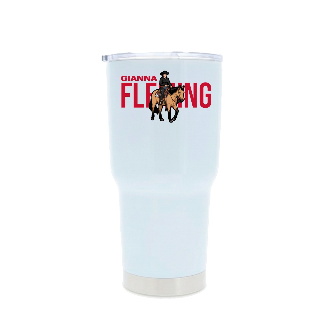 30oz Stainless Steel Tumbler — Player Name in White