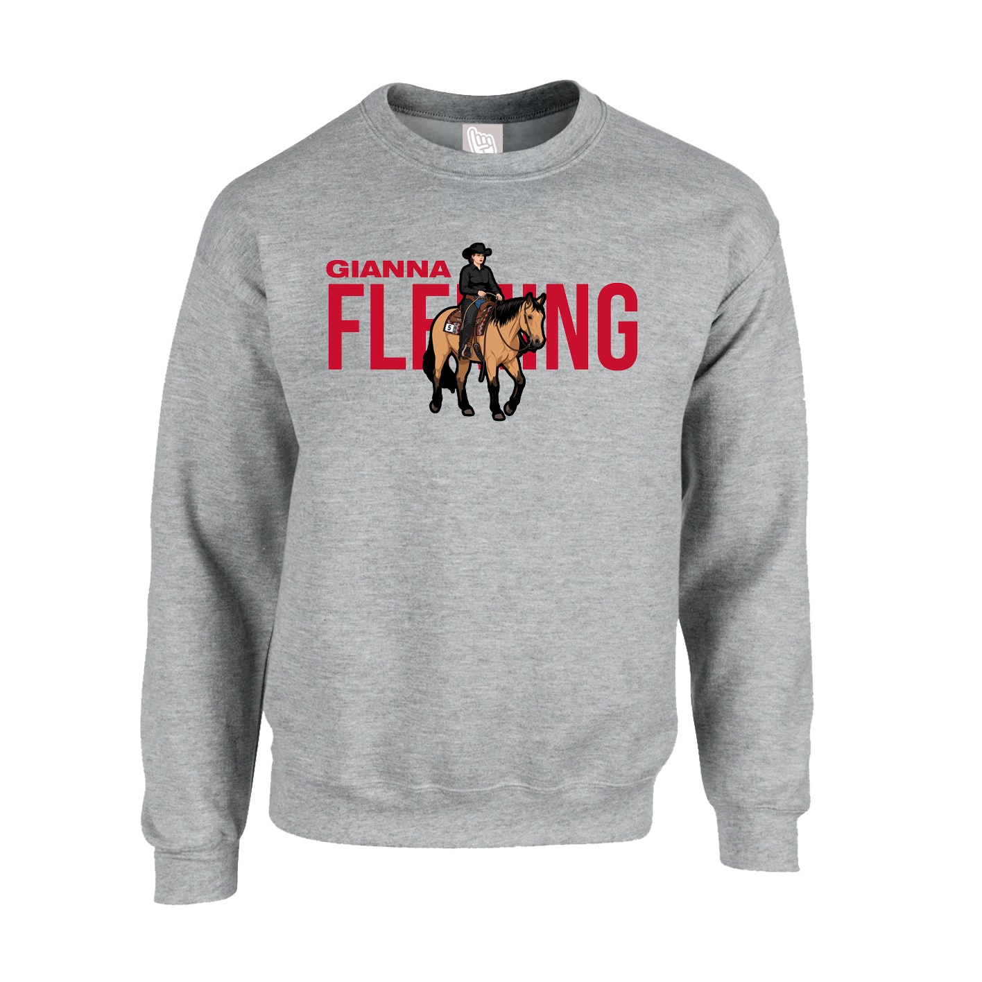 Fleece Crew — Player Name in Grey