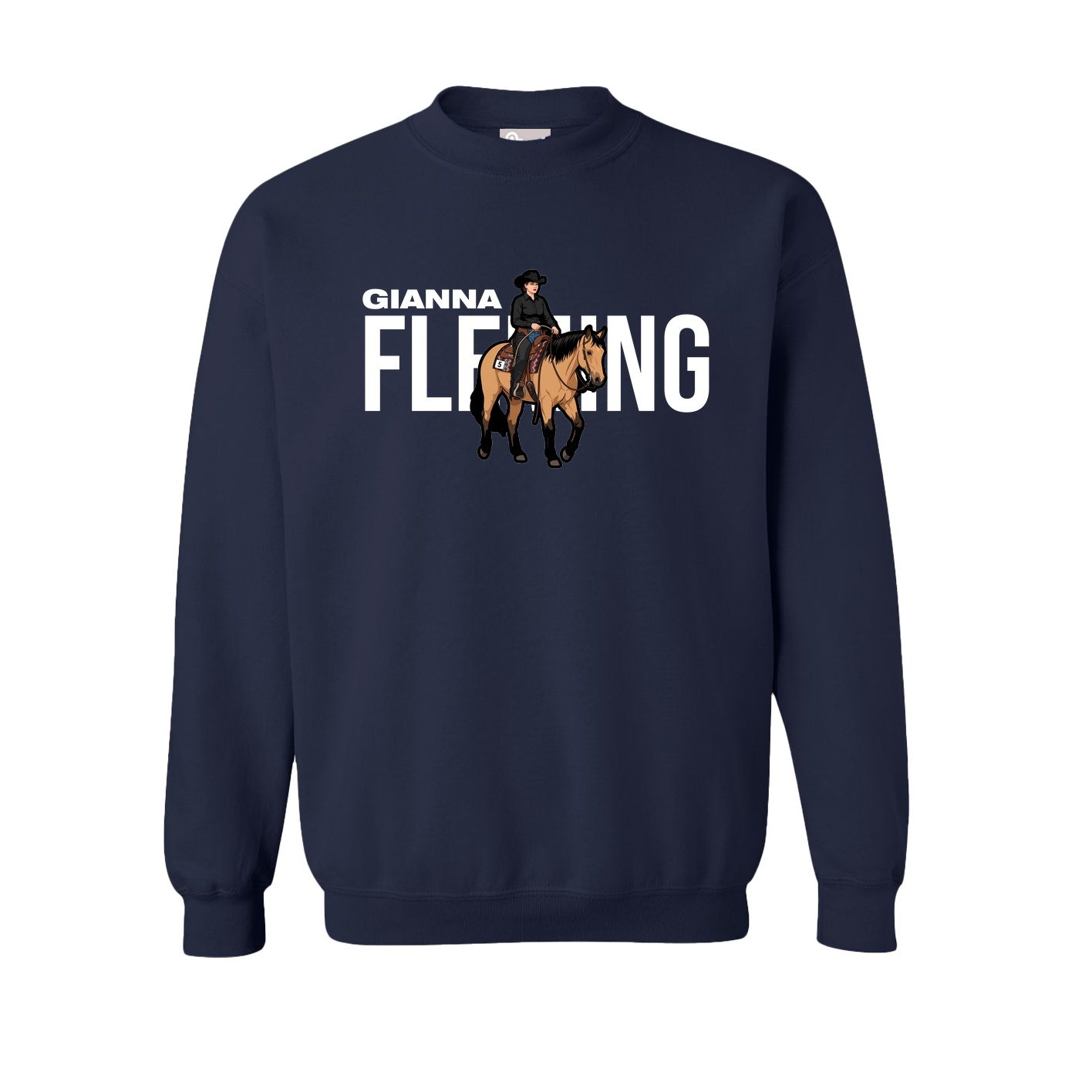 Fleece Crew — Player Name in Navy