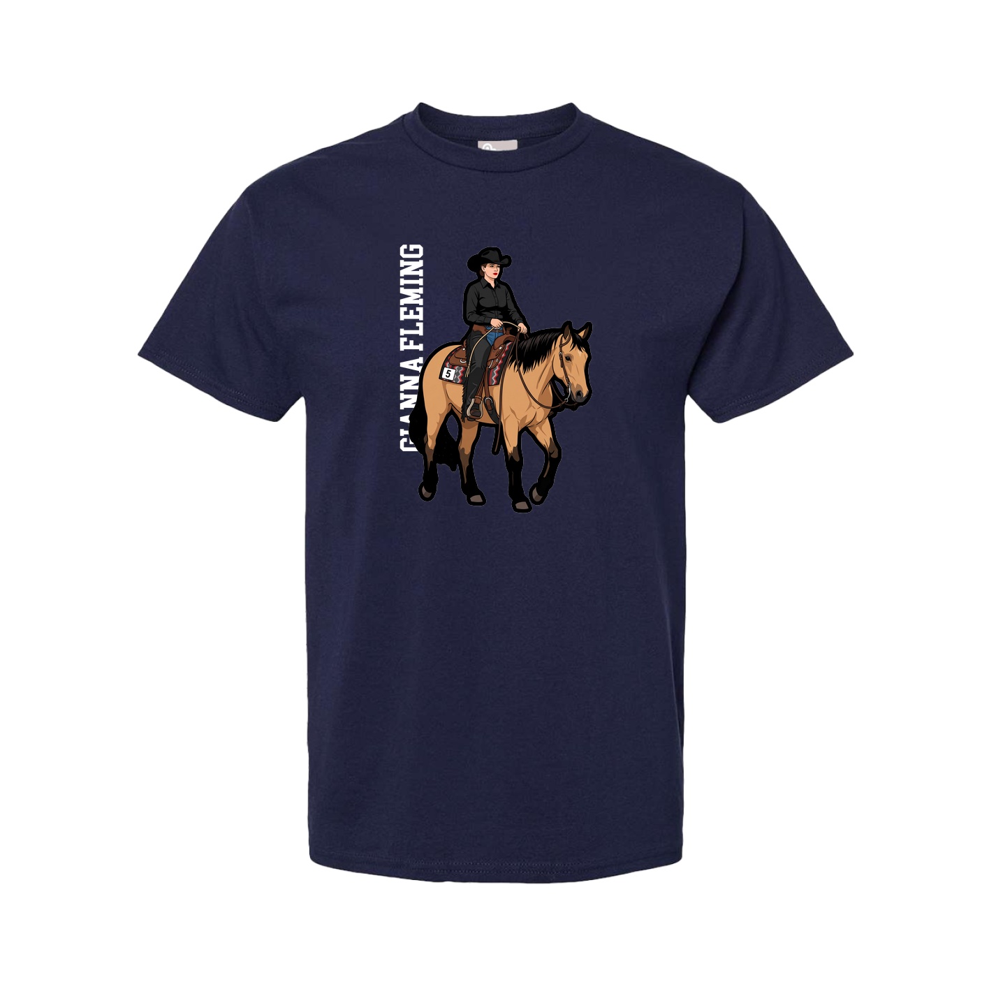 Tee — Name Vertical in Navy