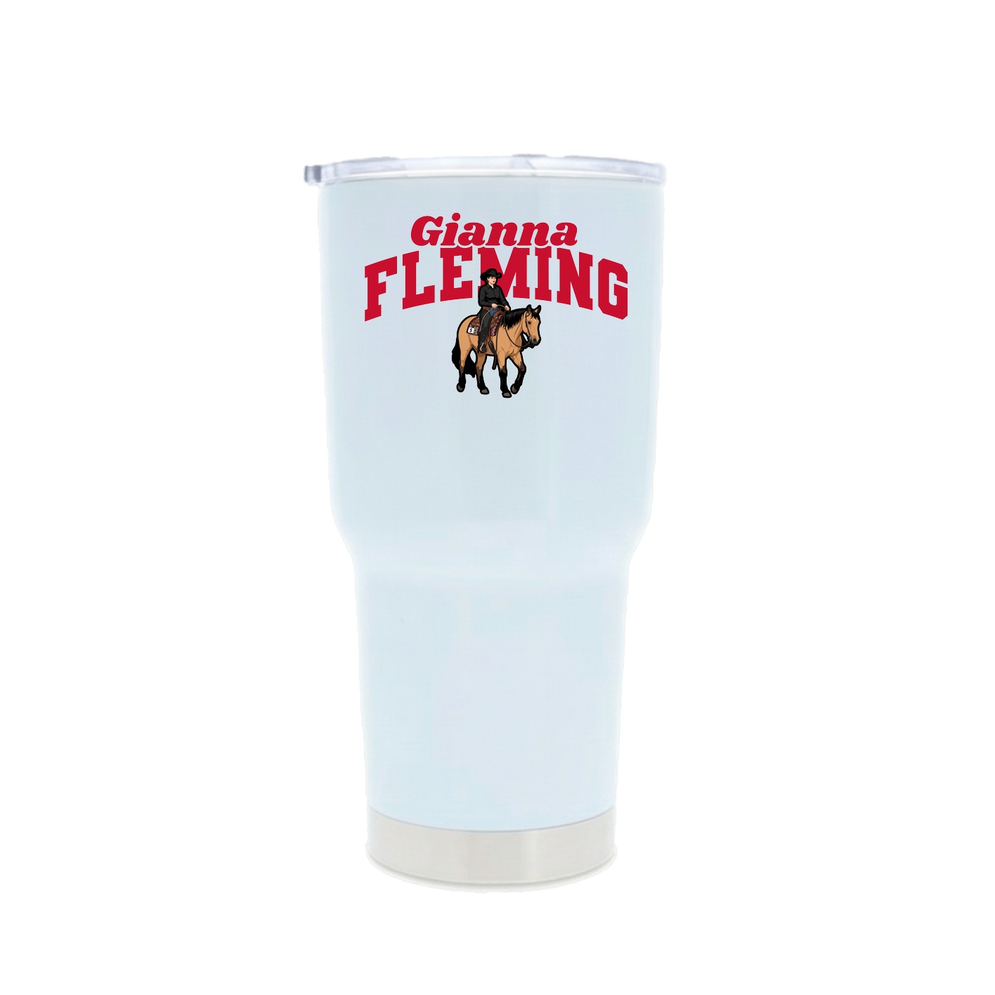 30oz Stainless Steel Tumbler — Signature Arch in White
