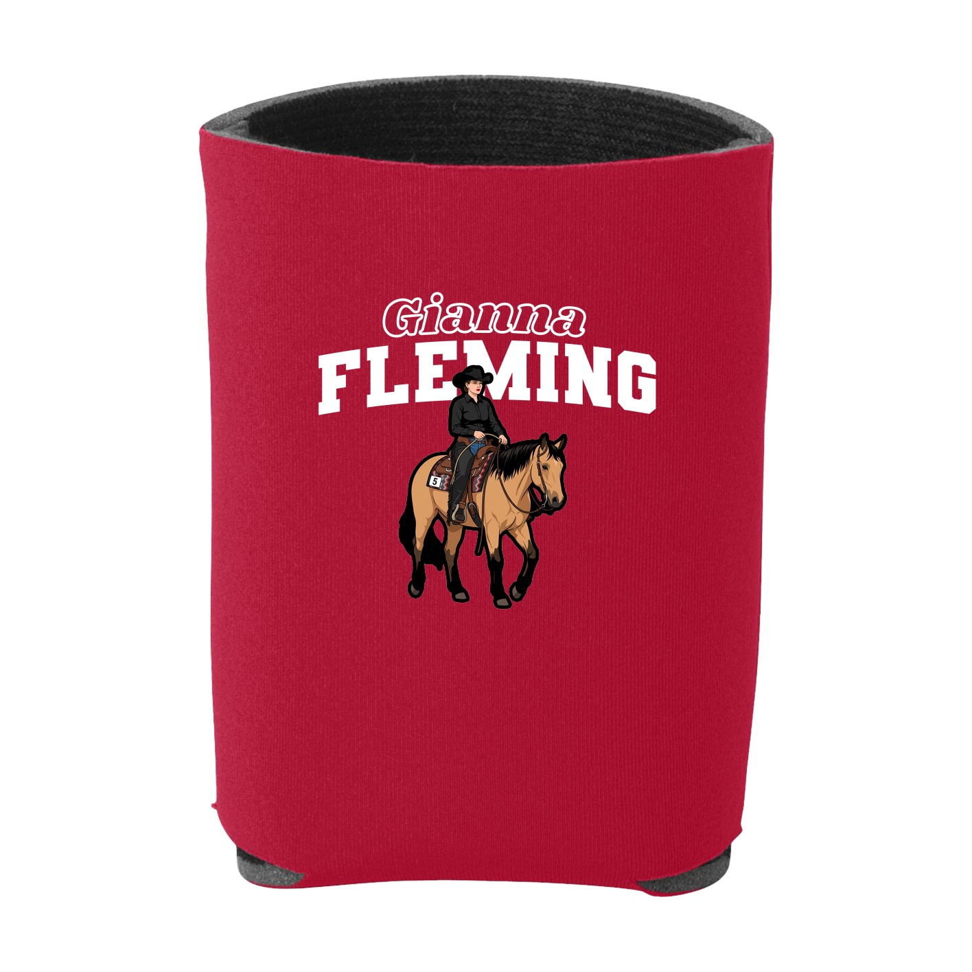 Can Holder — Name Arch in Red