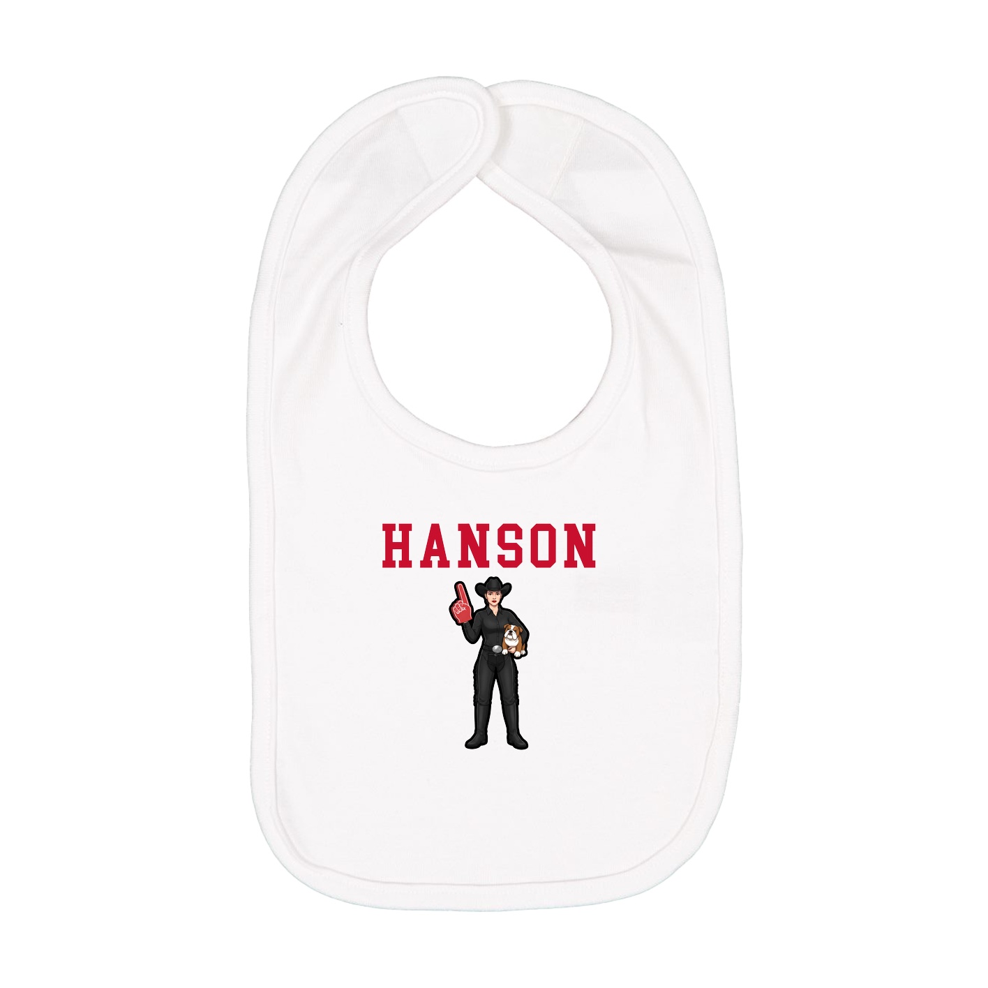 Infant Bib — Shirsey in White