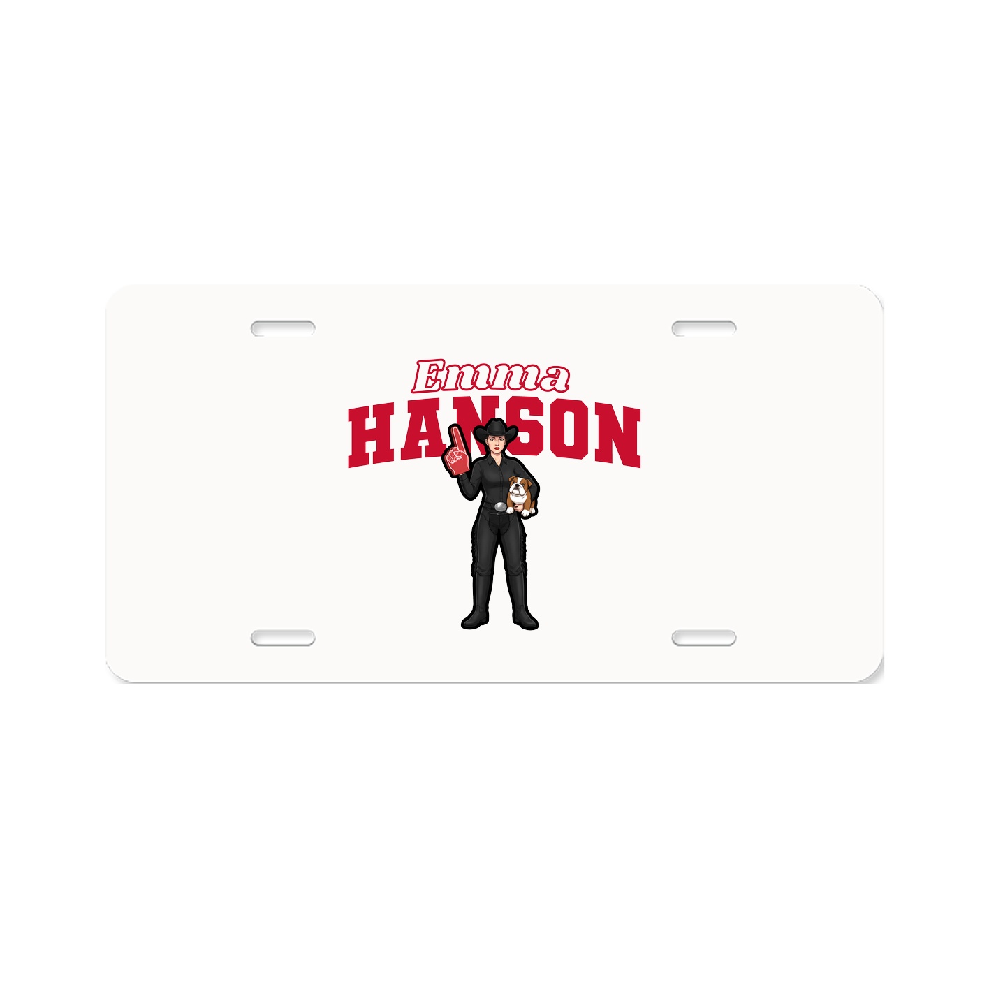 License Plate — Name Arch in Classic