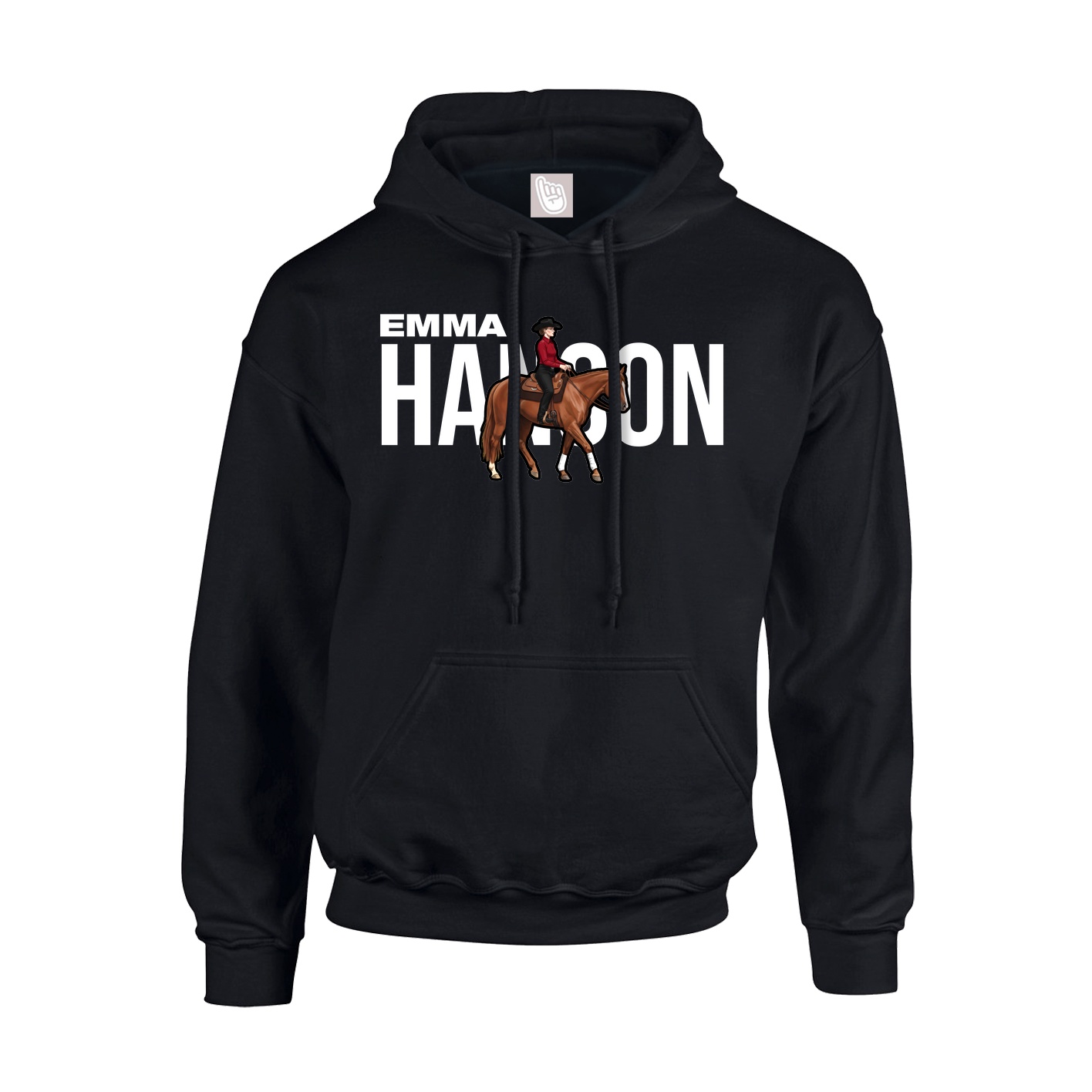 Youth Hoodie — Player Name in Black