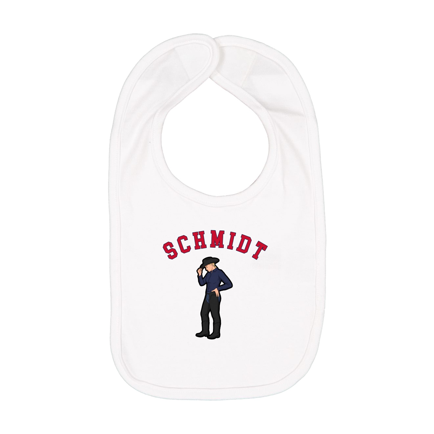 Infant Bib — Shirsey Arch in White