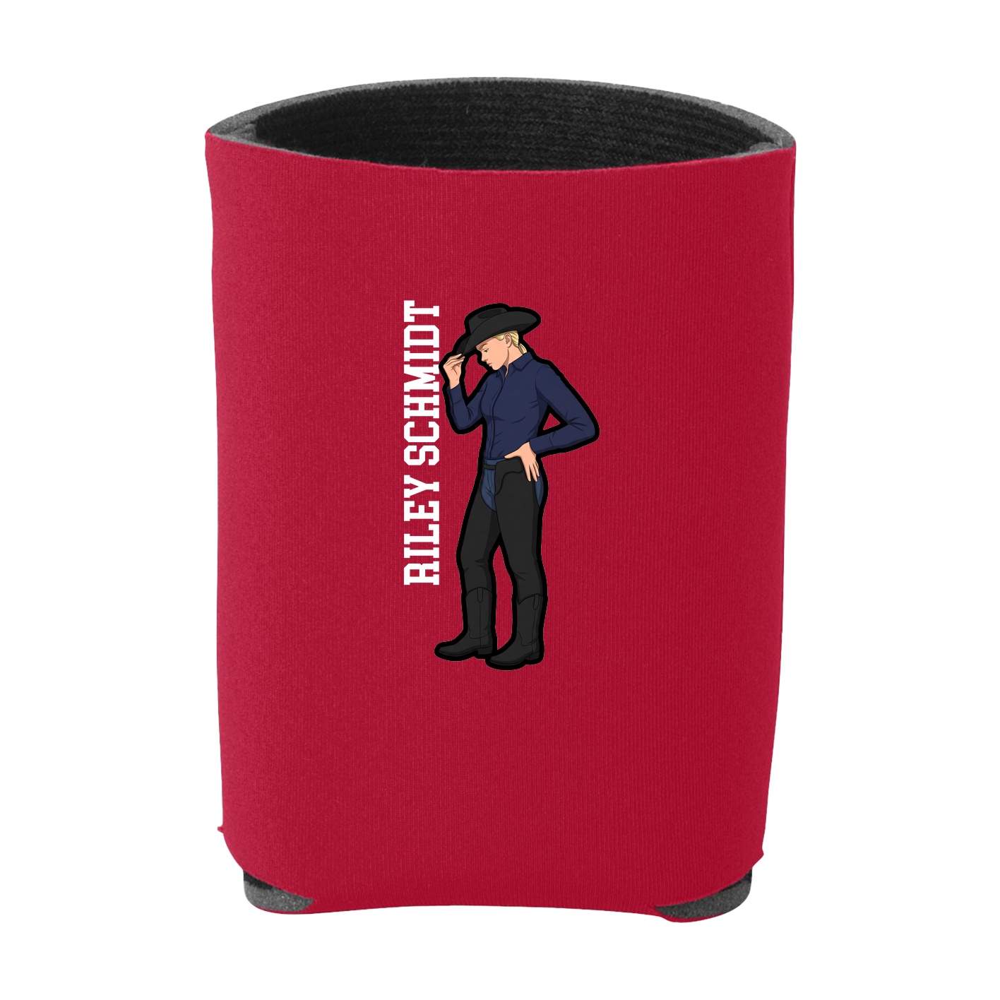 Can Holder — Name Vertical in Red