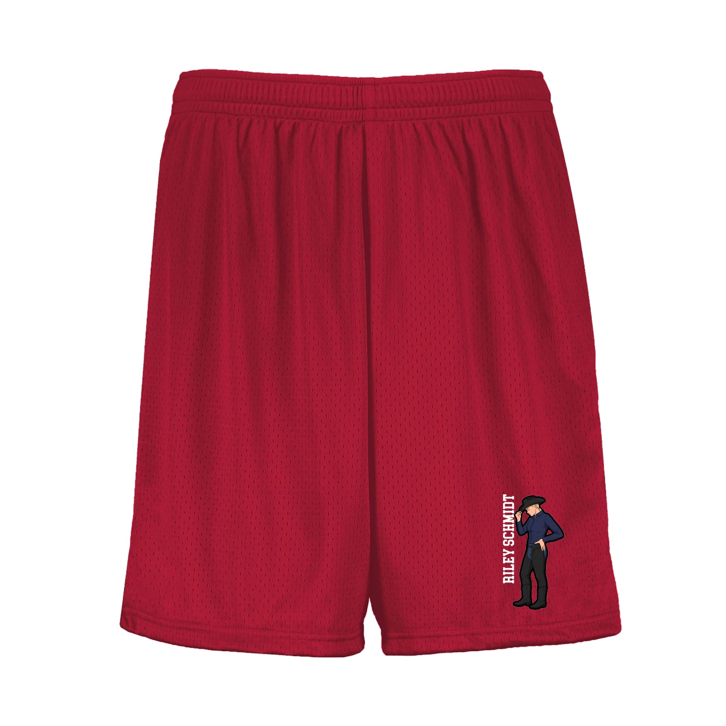 Shorts — Name Vertical in Red