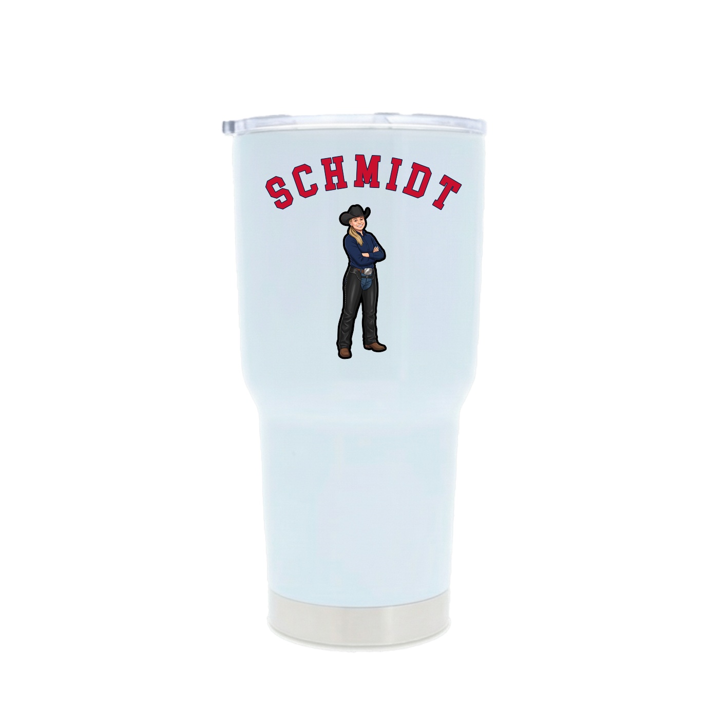 30oz Stainless Steel Tumbler — Shirsey Arch in White