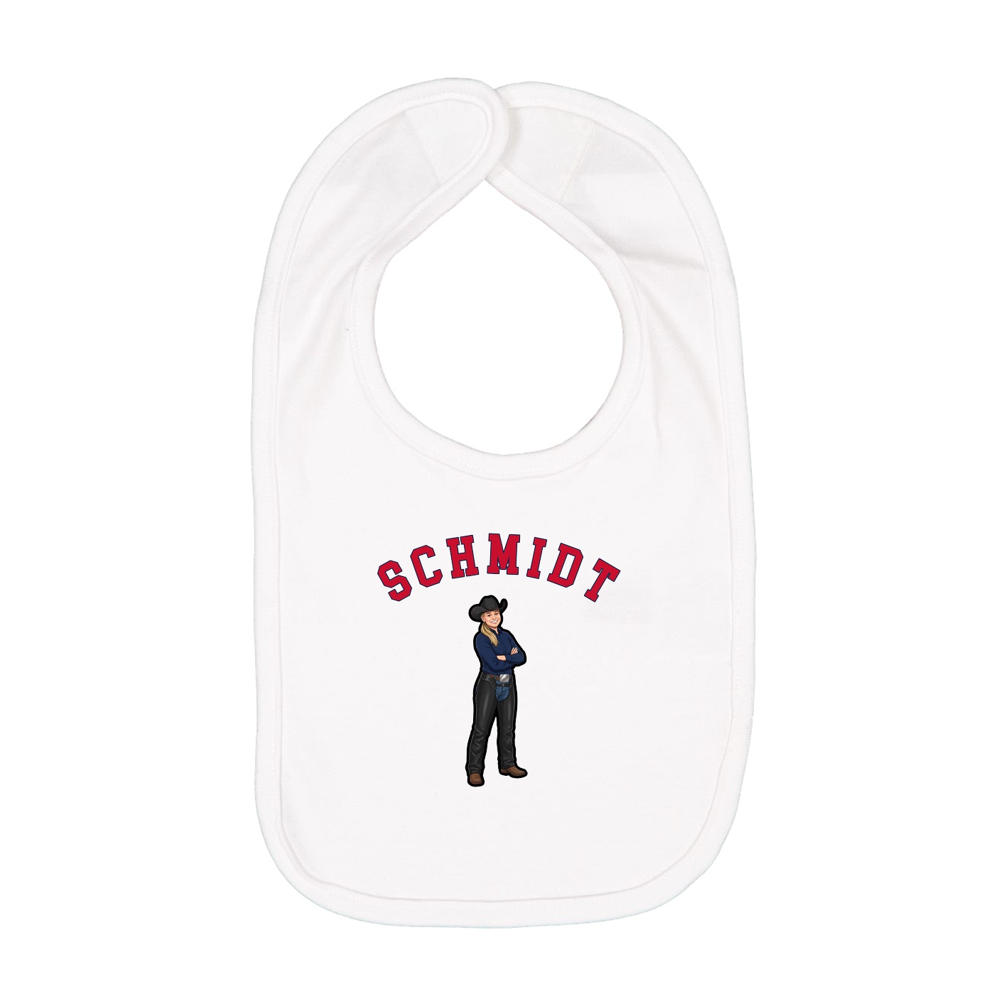 Infant Bib — Shirsey Arch in White