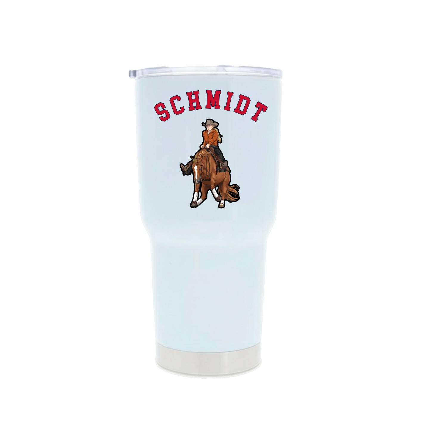 30oz Stainless Steel Tumbler — Shirsey Arch in White