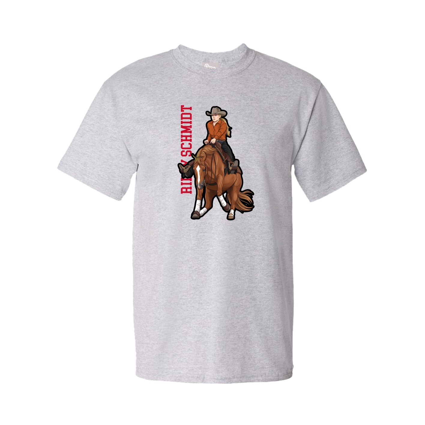 Tee — Name Vertical in Grey