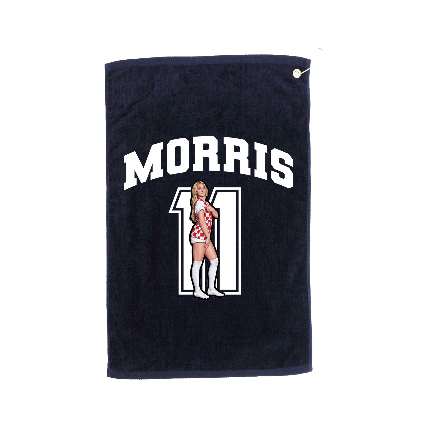 Golf Towel — Number in Navy
