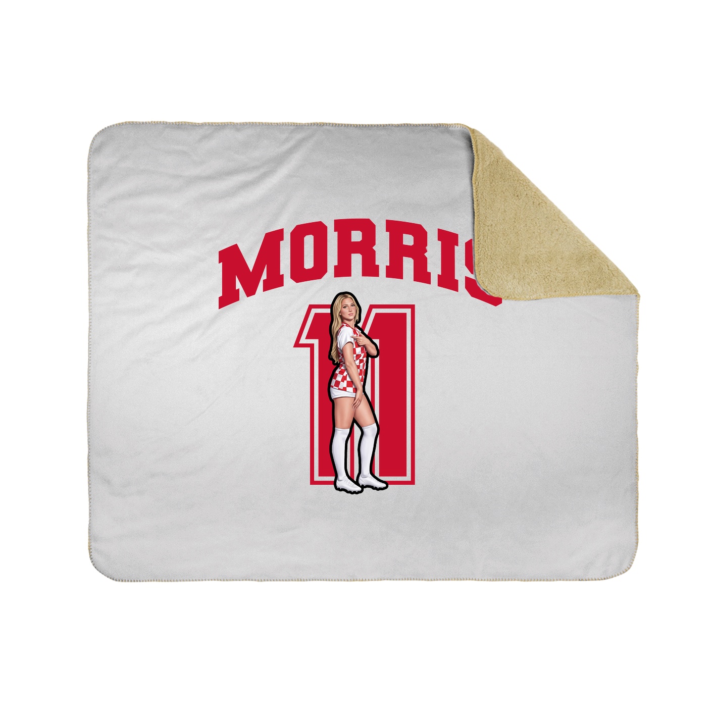 Throw Blanket — Number in White