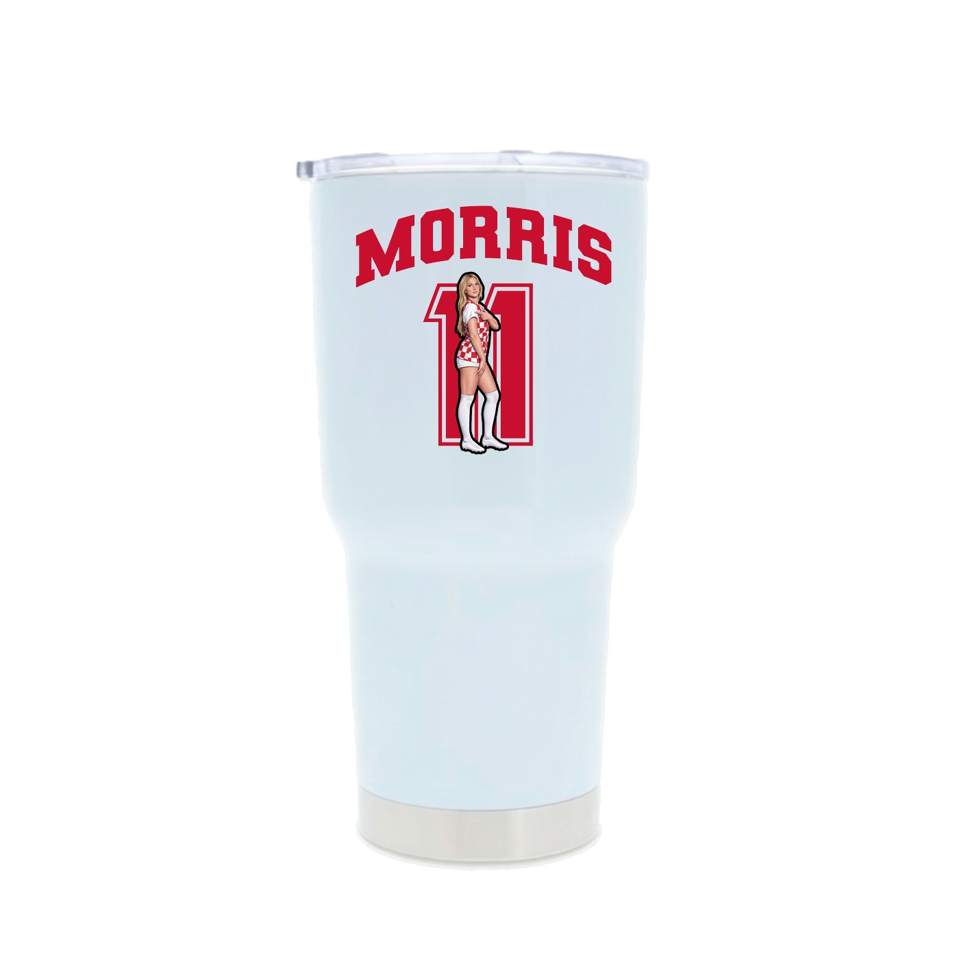 30oz Stainless Steel Tumbler — Number in White
