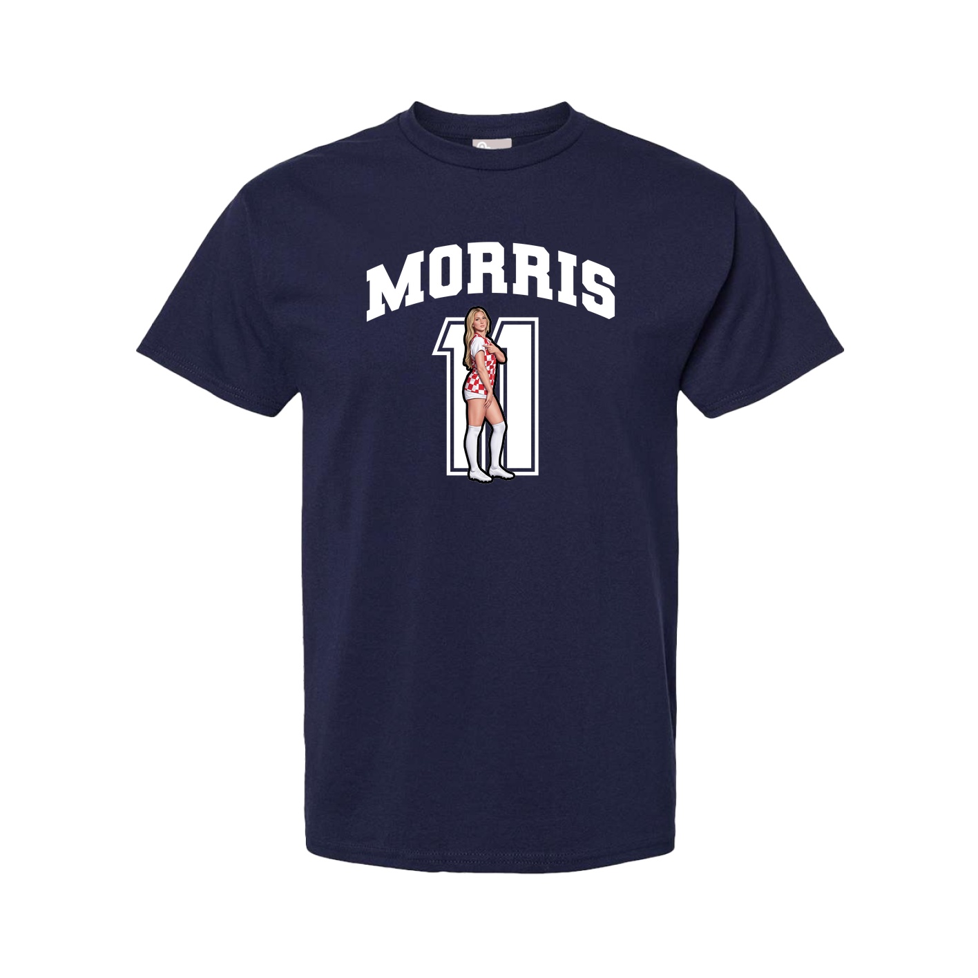 Youth Tee — Number in Navy