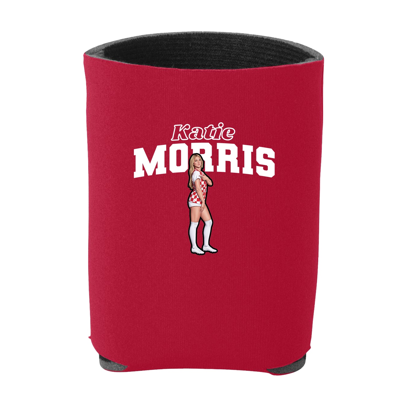 Can Holder — Name Arch in Red