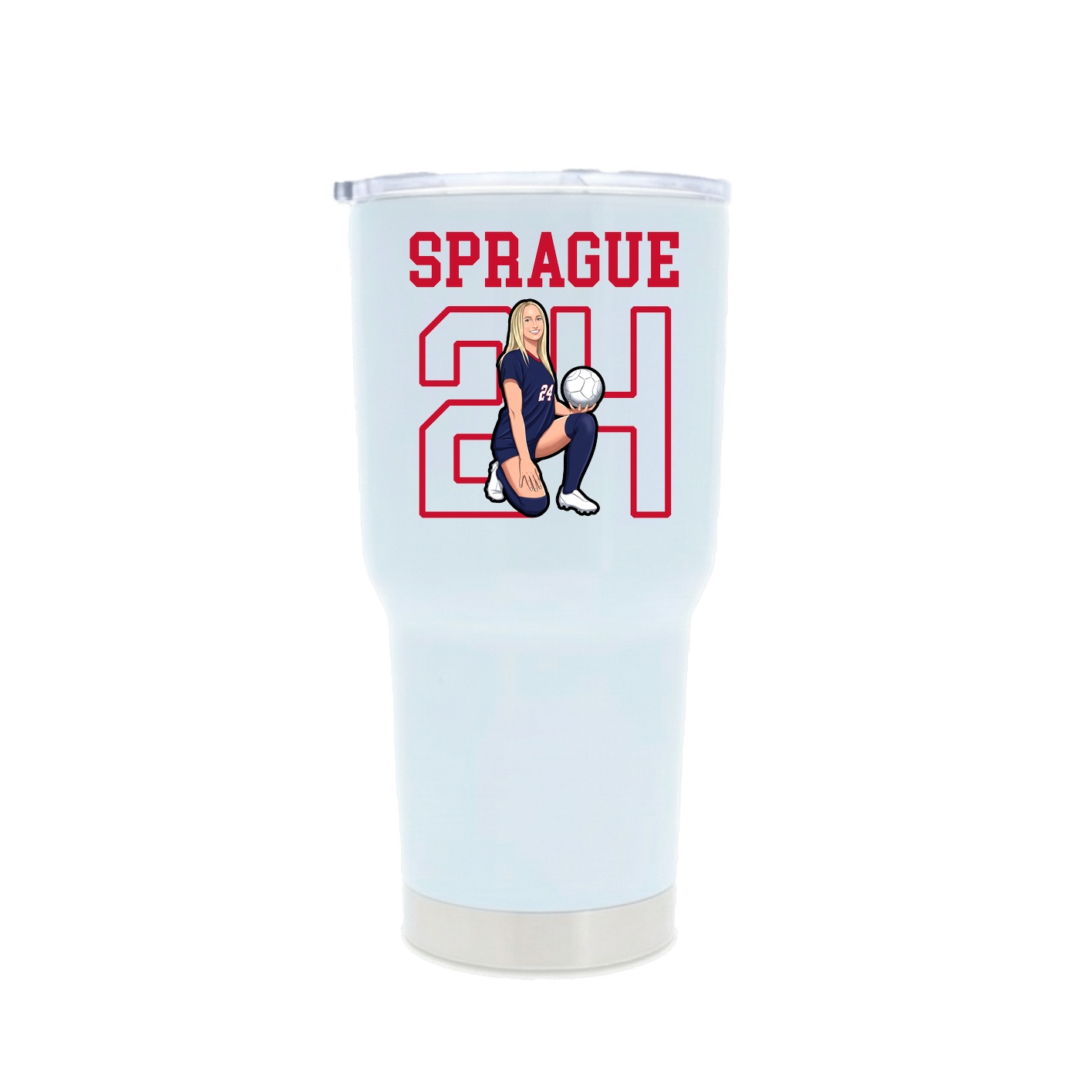 30oz Stainless Steel Tumbler — Shirsey in White