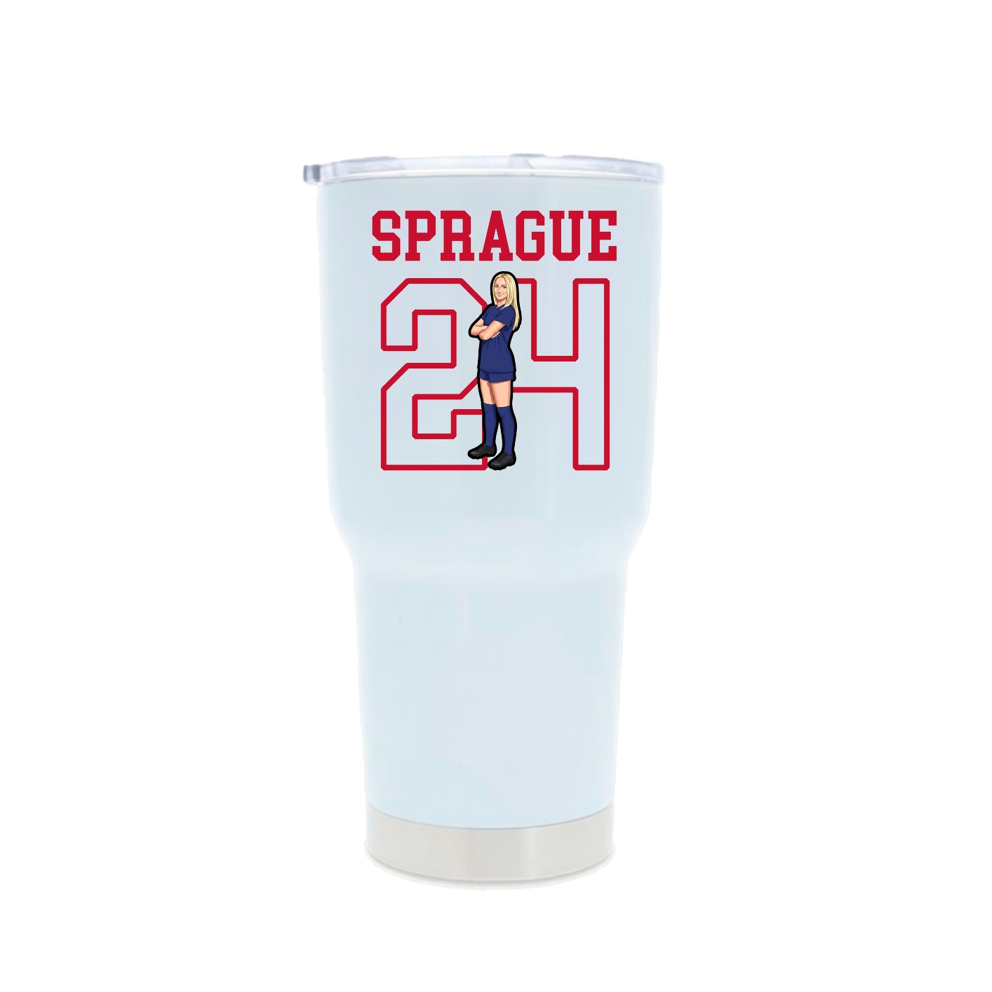 30oz Stainless Steel Tumbler — Shirsey in White