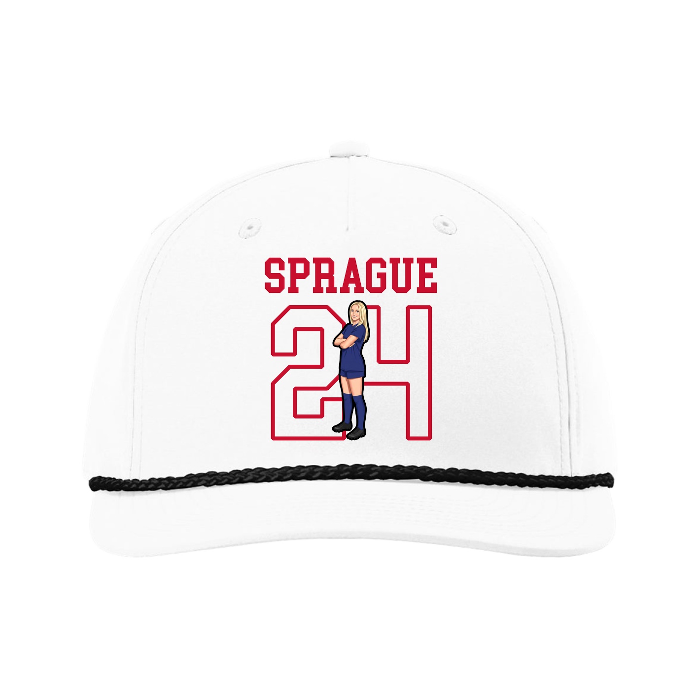 Five-Panel Classic Rope Cap — Shirsey in White