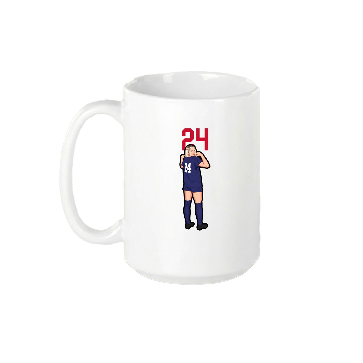 15oz Coffee Mug — Number Top in White