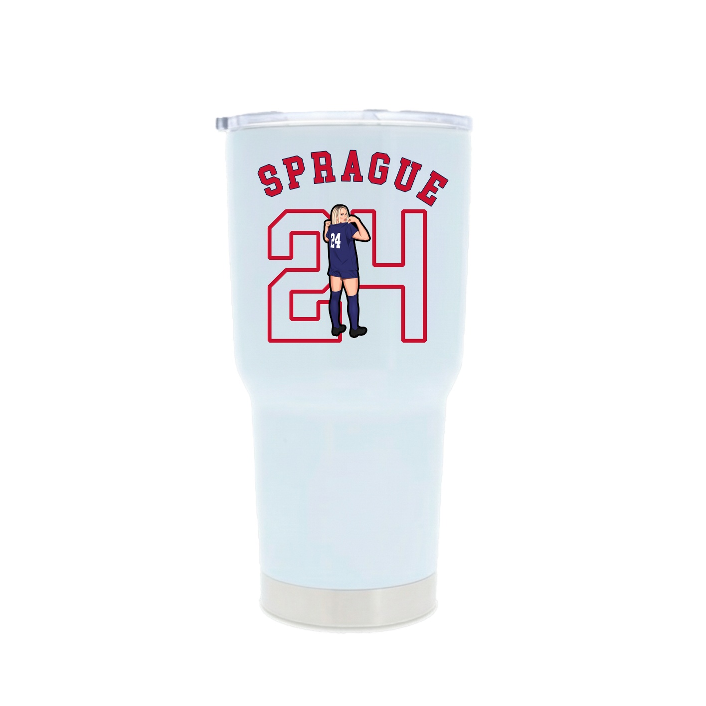 30oz Stainless Steel Tumbler — Shirsey Arch in White