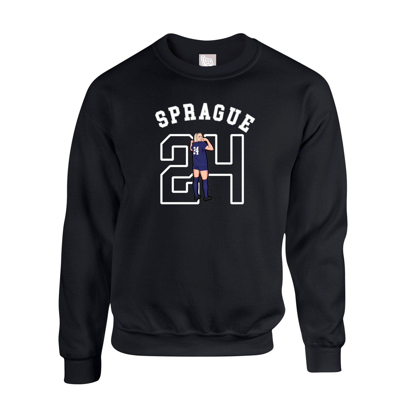 Fleece Crew — Shirsey Arch in Black