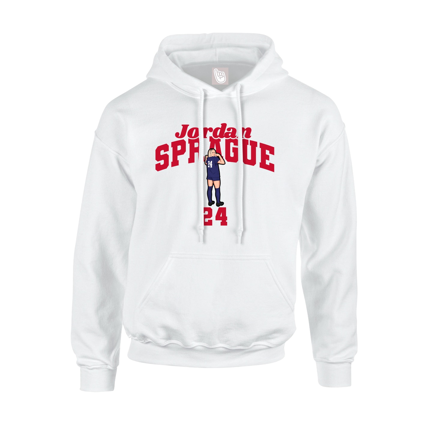Youth Hoodie — Signature Arch in White
