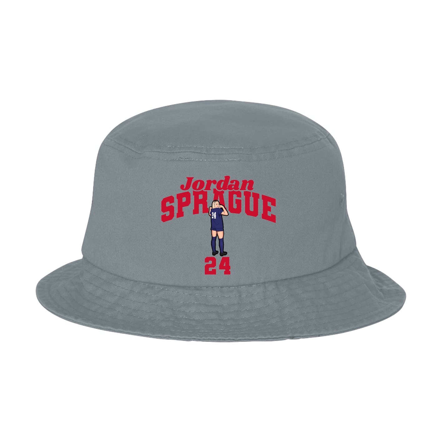 Bucket Cap — Signature Arch in Grey